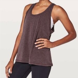 Lululemon Tied to It Deep Surplice Black Cherry Loose Tank